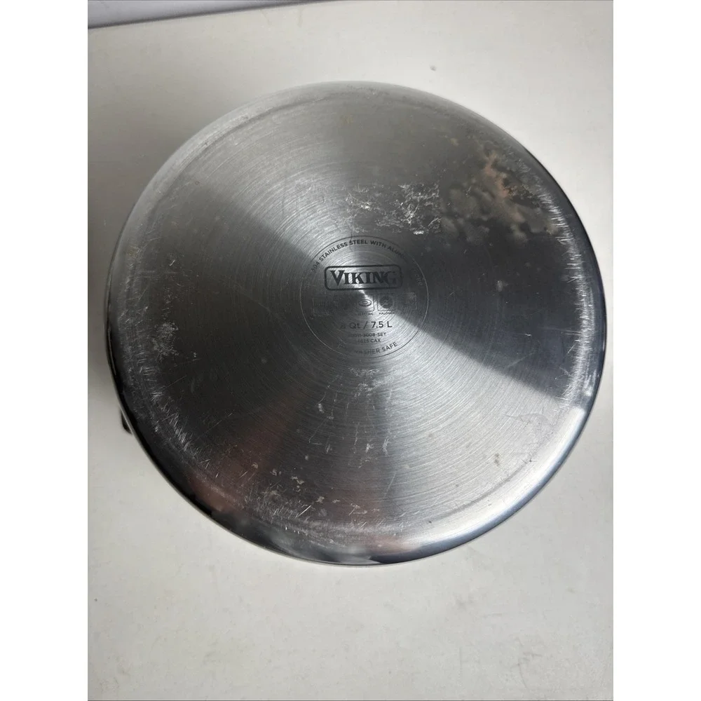 Viking 3 ply Stock Pot Pasta Strainer 8-QT, 7.6L 18/8 Stainless Steel 3 Set